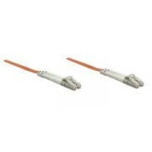 Intellinet Fibre Optic Patch Cable Duplex Multimode LC/LC 62.5/125 m OM1 10m LSZH Orange Fiber Lifetime Warranty