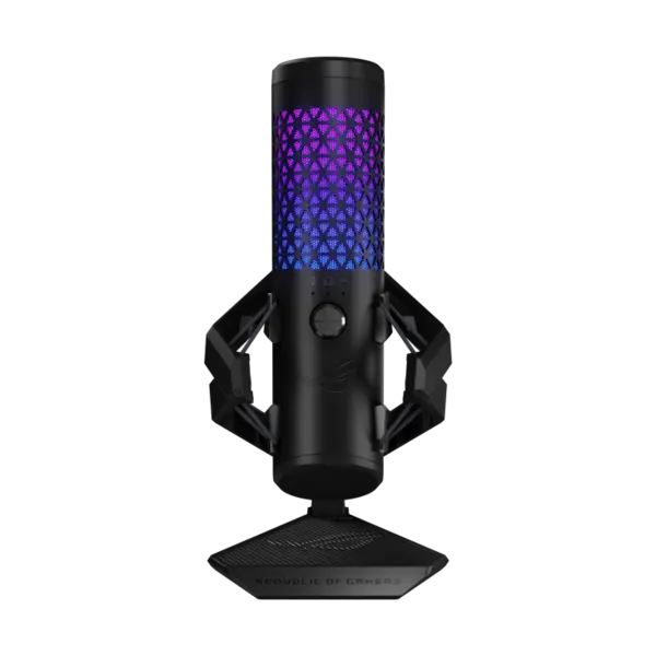 ASUS ROG Carnyx USB Gaming Microphone with Built-In Pop Filter - USB, Aura Sync RGB - Black - 90YH03Z0-BAUA00