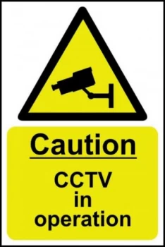 Caut. CCTV In Oper.Sign Rigid 1mmPVC Brd