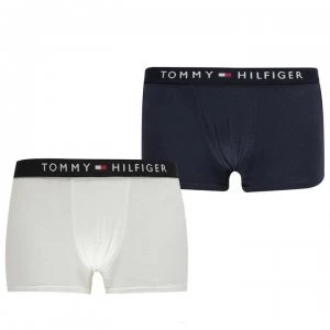 Tommy Hilfiger Tommy 2 Pack Trunks Junior - White/Navy 0WT