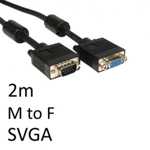 SVGA (M) to SVGA (F) 2m Black OEM Display Extension Cable