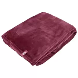 Belledorm Heat Holders Luxury Fleece Blanket Cherry One