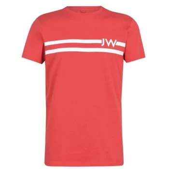 Jack Wills Gresgarth Stripe T-Shirt - Red