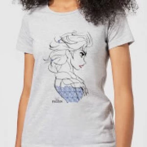 Disney Frozen Elsa Sketch Strong Womens T-Shirt - Grey - 4XL