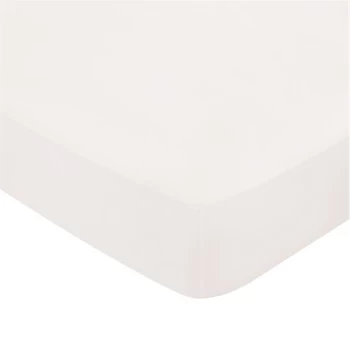 Bedeck of Belfast Finelinens 1000TC Plain Dye Fitted Sheet - CHALK