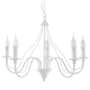 Sollux Chandelier Minerwa 5 White