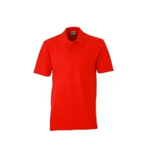 James and Nicholson Unisex Basic Polo Shirt (3XL) (Red)