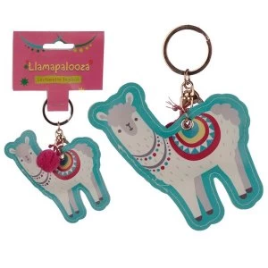 Leatherette Llama Keyring