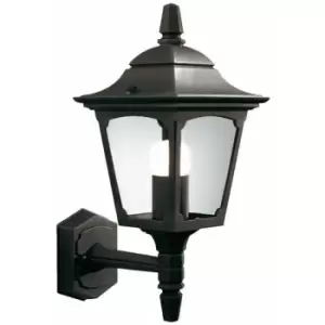 Loops - Outdoor IP44 Wall Light Sconce Black LED E27 100W Bulb External d00313