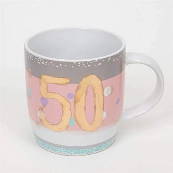 Bellini Stoneware Mug with Rose Gold Foil - 50