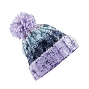 Beechfield Womens/Ladies Corkscrew Pom Pom Beanie (One Size) (Palma Violet)