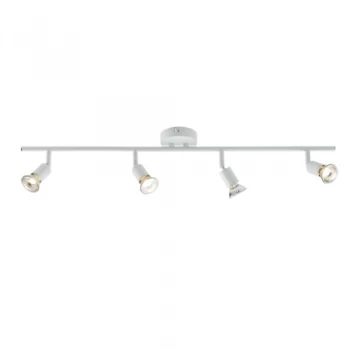 KnightsBridge Ceiling Light GU10 50 Watt 4 Spotlight Bar White LED Compatible