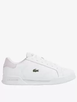 Lacoste Twin Serve 0722 Trainers, White/Pink, Size 5, Women