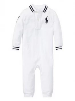 Ralph Lauren Baby Boys Big Pony All In One - White