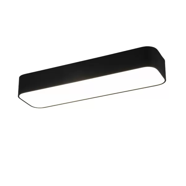 Asterion Modern 50cm LED Semi Flush Light Black Matt 2700-6500K Remote control