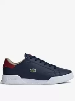 Lacoste Juniors' Lacoste Twin Serve Trainers, Blue, Size 4 Older