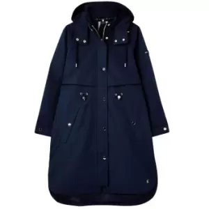 Joules Womens Helmsley Longline Hooded Raincoat Marine Navy 12