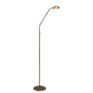 Biron Reading Lamp Bronze Brushed, Glass Matt