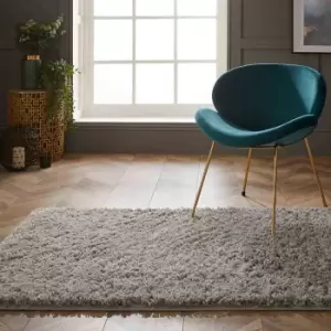 Esselle Larissa Grey Shaggy Rug 80 x 120cm