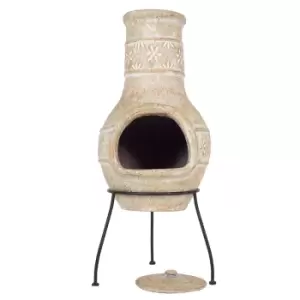 La Hacienda Star Flower Medium Chimenea - Straw