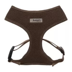 Bunty Soft Mesh Adjustable Dog Harness with Rope Lead - Brown - Large