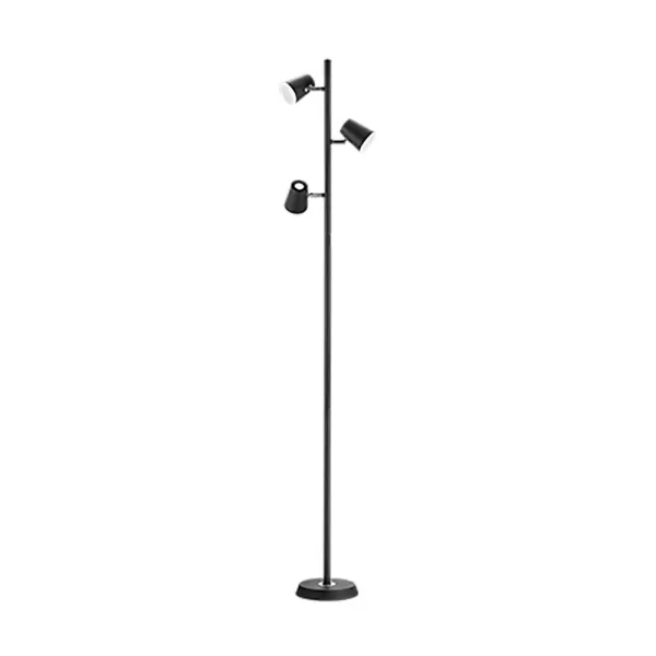 Narcos Modern 3 Light Multi Arm Floor Lamp Black Matt 3000K