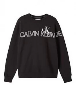 Calvin Klein Jeans Outline Logo Sweatshirt - Black Size M Men