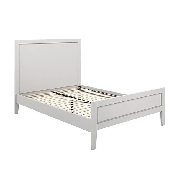 LPD Bay 5ft King Size Cement Grey Wooden Double Bed Frame