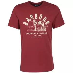 Barbour Mens Country Clothing Tee Port XXL