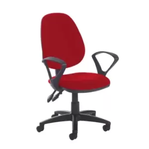 Dams MTO Jota High Back PCB Operator Chair with Fixed Arms - Solano Yellow