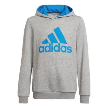 adidas Essentials Hoodie Kids - Medium Grey Heather / Bright B