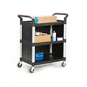 GPC Shelf Trolley with 3 Shelves Black Lifting Capacity Per Shelf: 50kg 460mm x 980mm x 750mm