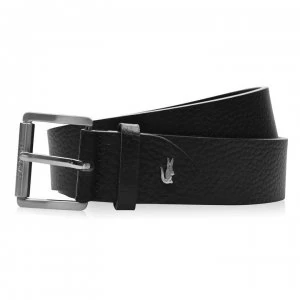 Lacoste Grain Leather Belt - Black