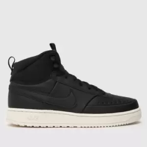 Nike Black & White Court Vision Mid Winter Trainers