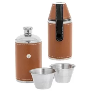 Round Flask Tan 6oz