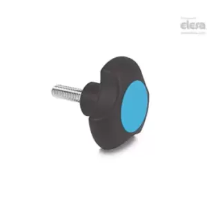 ELESA Lobe knob-VTT.50-C-p-M10x40-C5 Blue