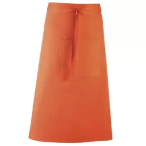 Premier Unisex 'colours' Bar Apron / Workwear (long Continental Style) (pack Of 2) (one Size, Orange)