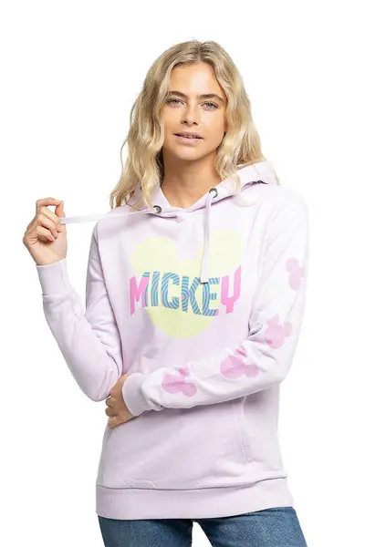 Disney Mickey Mouse Trip Ladies Pullover Hoodie Lavender