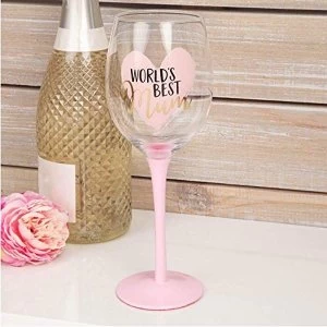 World's Best Mum Wine Glass