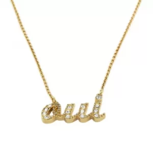 Ladies Juicy Couture PVD Gold plated Pave Oui Wish Necklace