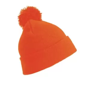 Result Womens/Ladies Winter Essentials Pom Pom Beanie (One Size) (Fluoresent Orange)