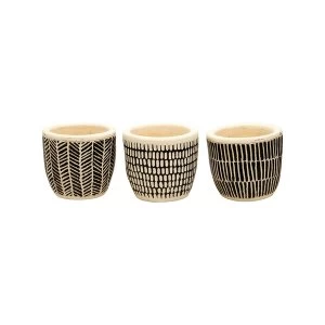 Sass & Belle Scandi Boho Mini Cement (Set of 3) Planters