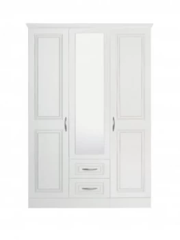 Consort Dorchester 3 Door 2 Drawer Mirrored Wardrobe