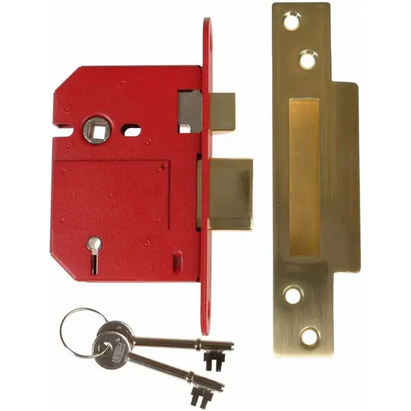 TBC TBC - StrongBOLT 2200S bs 5 Lever Mortice Sashlock Satin Brass 81mm Box UNNJ2200SP30 J2200S-PL-3.0