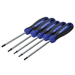 Faithfull TORX (Star) Head Screwdriver 5 Piece Set