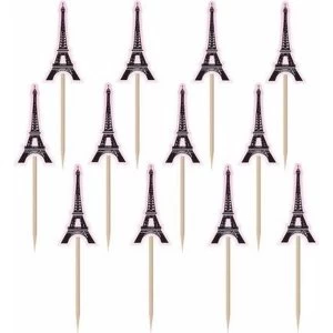 A Day In Paris Eiffel Tower Shaped Food Picks (Pack Of 36)