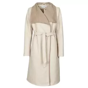 Vila VIBIAS womens Coat in Beige - Sizes UK 8,UK 10,UK 12,UK 14