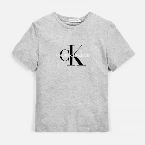 Calvin Klein Monogram Logo T-Shirt - Light Grey - 10-11 Years