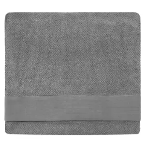 Textured Weave Bath Sheet Cool Grey