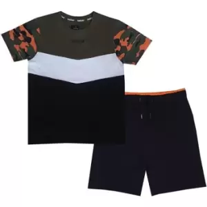 Firetrap T Shirt and Shorts Set Junior Boys - Black